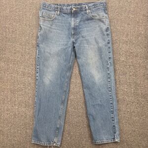 Members Mark  Mens Straight Leg Blue Denim Jeans Medium Wash 38x29 Casual